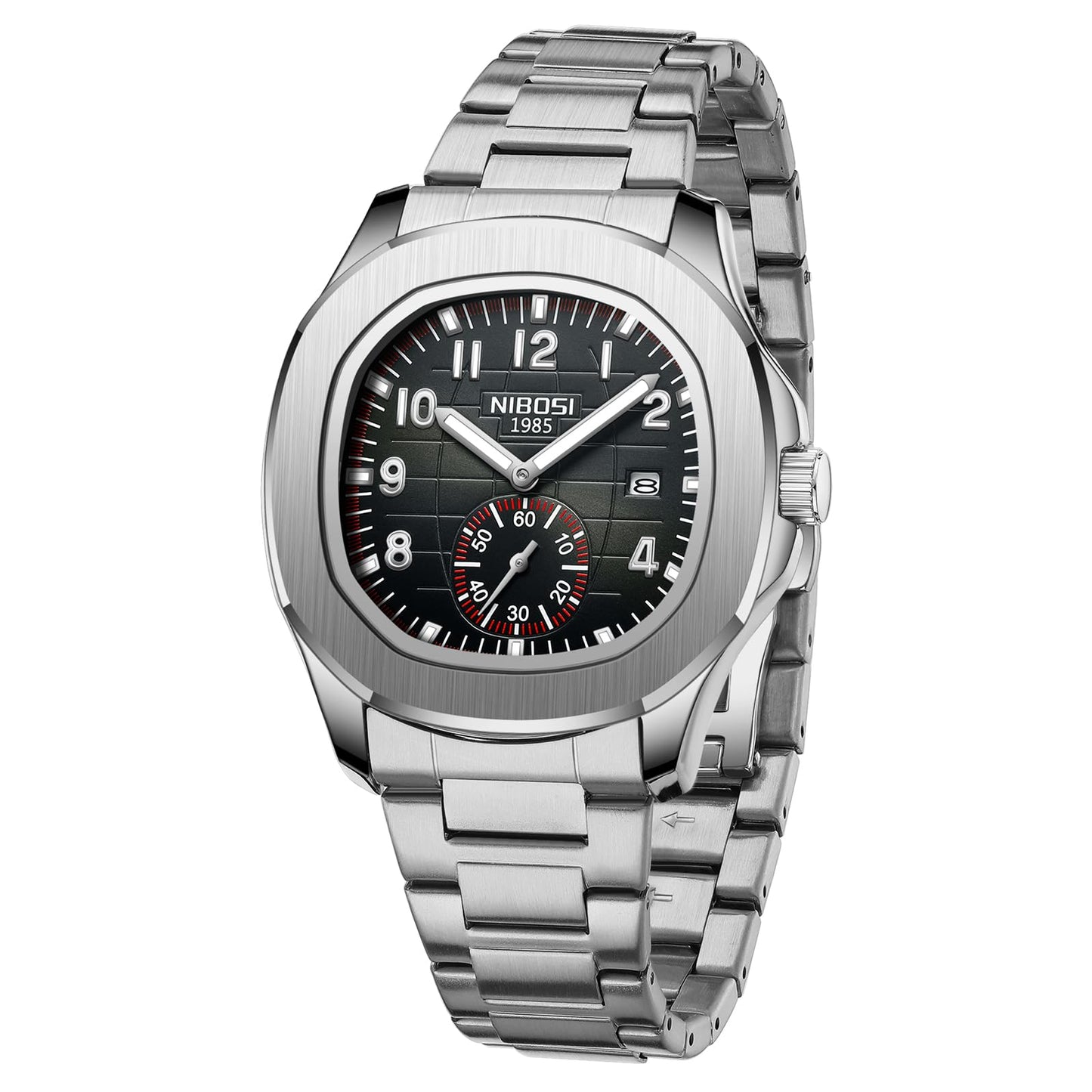 NIBOSI Montre analogique à quartz pour homme - Étanche - Date - Montre pour homme - Montre d'affaires décontractée - Cadeau