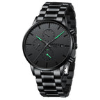 NIBOSI Montre Homme Etanche Analogique Quartz Chronographe Date Grand Cadran Classique Mode Affaires Montres Bracelet en Acier Inoxydable élégant pour Hommes