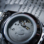 Boyarca Montre mécanique de Luxe en Acier avec Chiffres Arabes Mouvement Automatique Chiffres ourdou, 38mm pour Homme avec Date Lumineuse et étanche