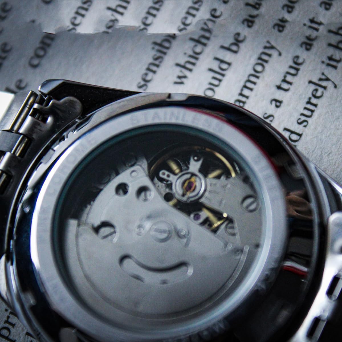 Boyarca Montre mécanique de Luxe en Acier avec Chiffres Arabes Mouvement Automatique Chiffres ourdou, 38mm pour Homme avec Date Lumineuse et étanche