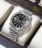 NIBOSI Montre pour homme - Style business - Mouvement à quartz analogique - Étanche - Affichage de la date - Bracelet en acier inoxydable - Classique et tendance