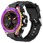 Montre Militaire Tactique de Sport pour Homme Chronomètre à Grand Cadran, Alarme, Double Affichage de l'heure, rétroéclairage, Montre-Bracelet étanche pour l'extérieur, analogique numérique