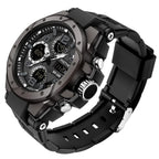 Montre Militaire Tactique de Sport pour Homme Chronomètre à Grand Cadran, Alarme, Double Affichage de l'heure, rétroéclairage, Montre-Bracelet étanche pour l'extérieur, analogique numérique