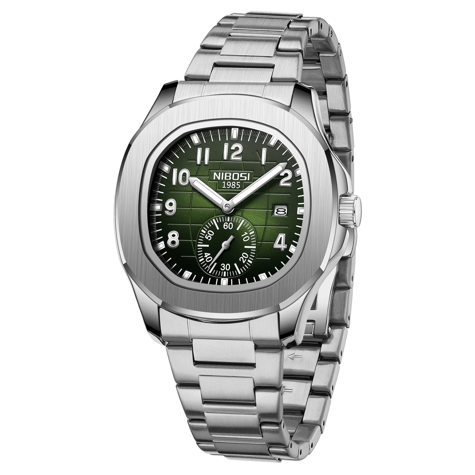 NIBOSI Montre analogique à quartz pour homme - Étanche - Date - Montre pour homme - Montre d'affaires décontractée - Cadeau