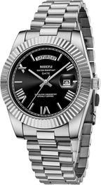 NIBOSI Montre Homme Etanche Analogique Quartz Chronographe Date Grand Cadran Classique Mode Affaires Montres Bracelet en Acier Inoxydable élégant pour Hommes