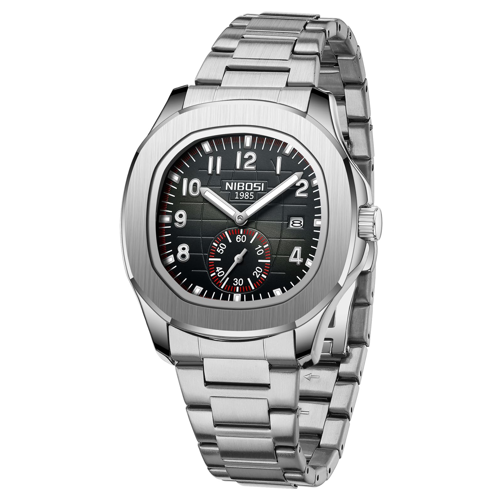 NIBOSI Montre analogique à quartz pour homme - Étanche - Date - Montre pour homme - Montre d'affaires décontractée - Cadeau