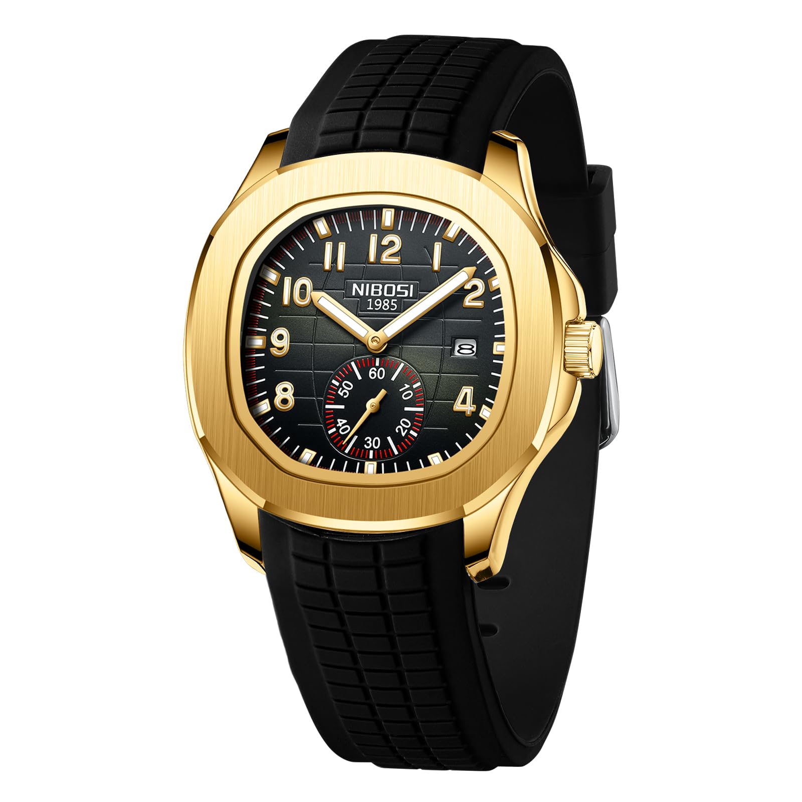NIBOSI Montre analogique à quartz pour homme - Étanche - Date - Montre pour homme - Montre d'affaires décontractée - Cadeau