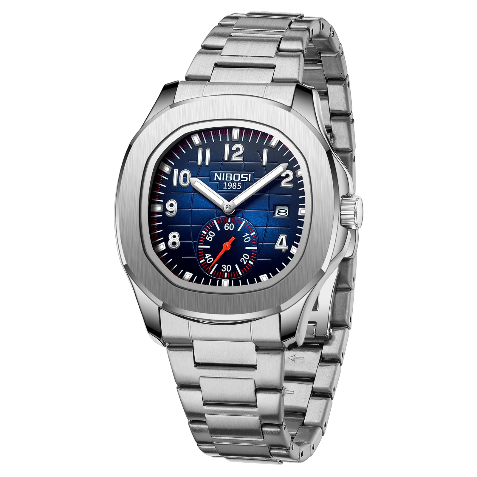 NIBOSI Montre analogique à quartz pour homme - Étanche - Date - Montre pour homme - Montre d'affaires décontractée - Cadeau