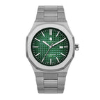 SAPPHERO Montre Homme Quartz Argent Acier Inoxydable Bracelet 30M Etanche Date Calendrier Noir Bleu Montre Cadeaux pour Hommes