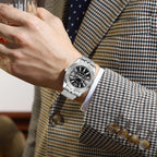 NIBOSI Montre pour homme - Style business - Mouvement à quartz analogique - Étanche - Affichage de la date - Bracelet en acier inoxydable - Classique et tendance