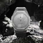SAPPHERO Montre Homme Quartz Argent Acier Inoxydable Bracelet 30M Etanche Date Calendrier Noir Bleu Montre Cadeaux pour Hommes